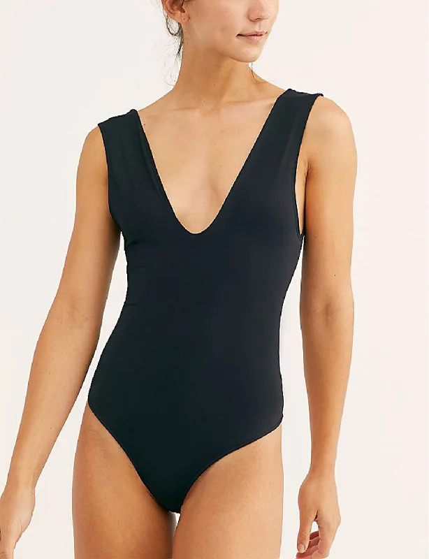 Keep It Sleek Bodysuit in Black