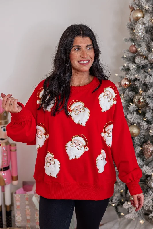 Santa Baby Red Sequin Sweatshirt