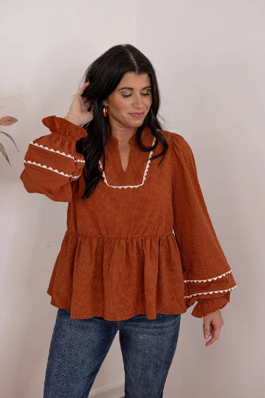 Enchanted Perfection Caramel Babydoll Top