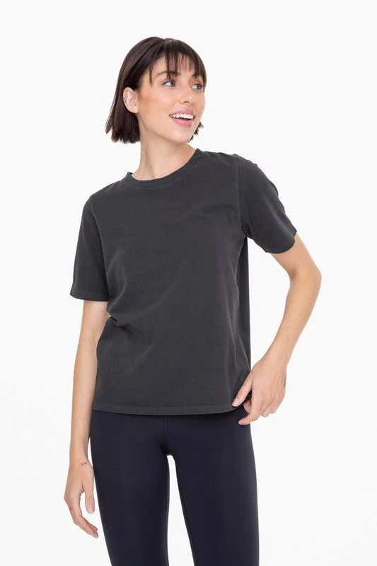 Mono B Black Boxy Tee