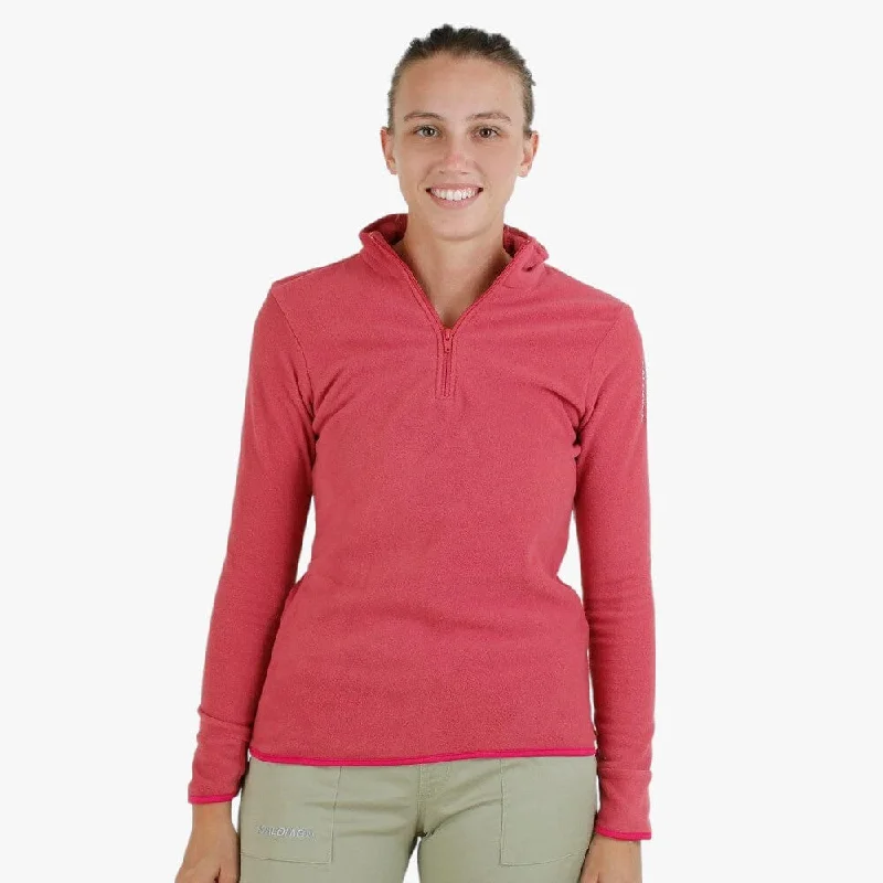 Salomon Womens Kabru 1/4 Zip Sweater Astro Dust