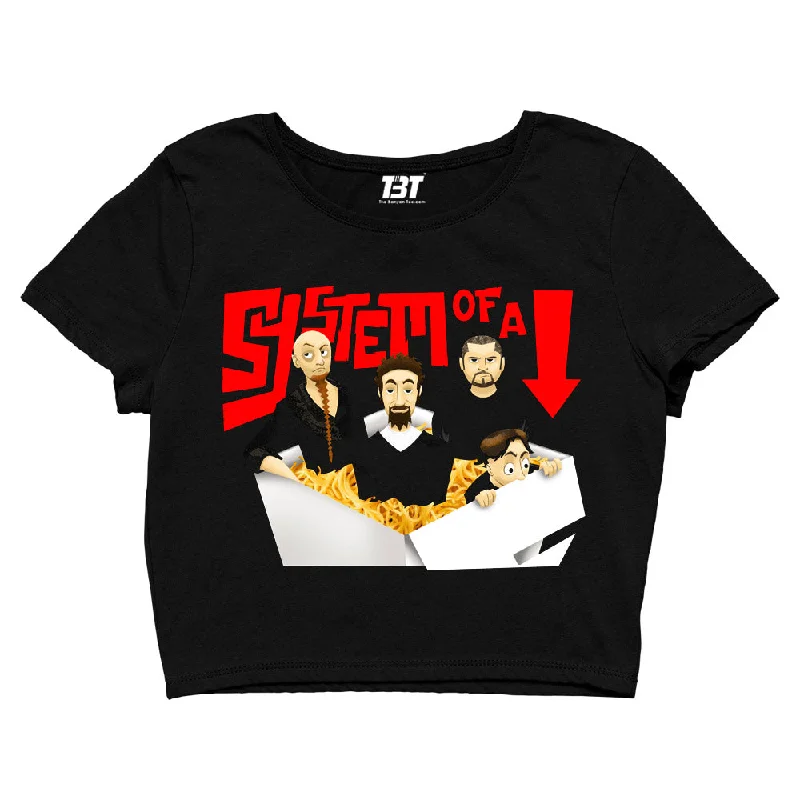 System Of A Down Crop Top - Chopsuey Cartoon