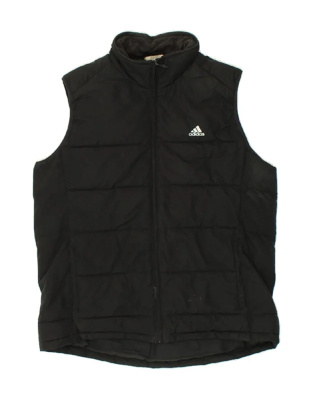 ADIDAS Womens Padded Gilet UK 18 XL Black Polyester