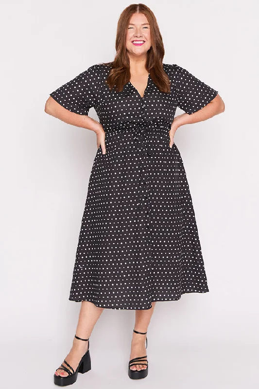 Marley Cotton Black Spot Dress