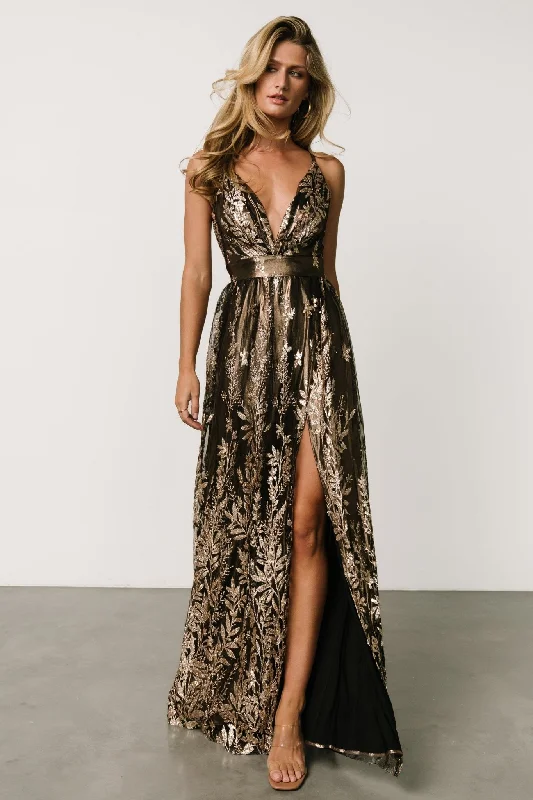 Eirena Sparkle Gown | Bronze + Gold