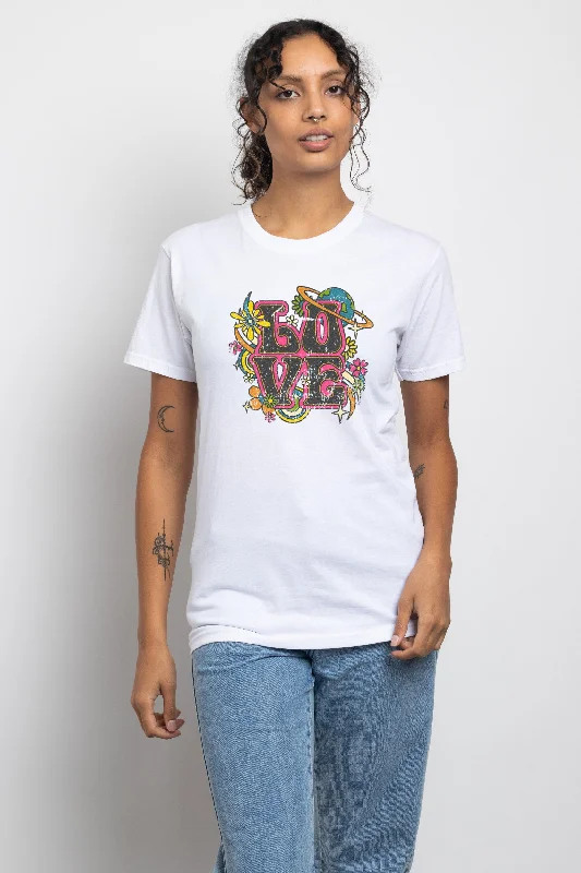 Daisy Street Relaxed T-Shirt with Love Print