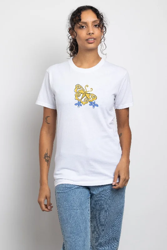 Daisy Street Relaxed T-Shirt with Social Butterfly Print