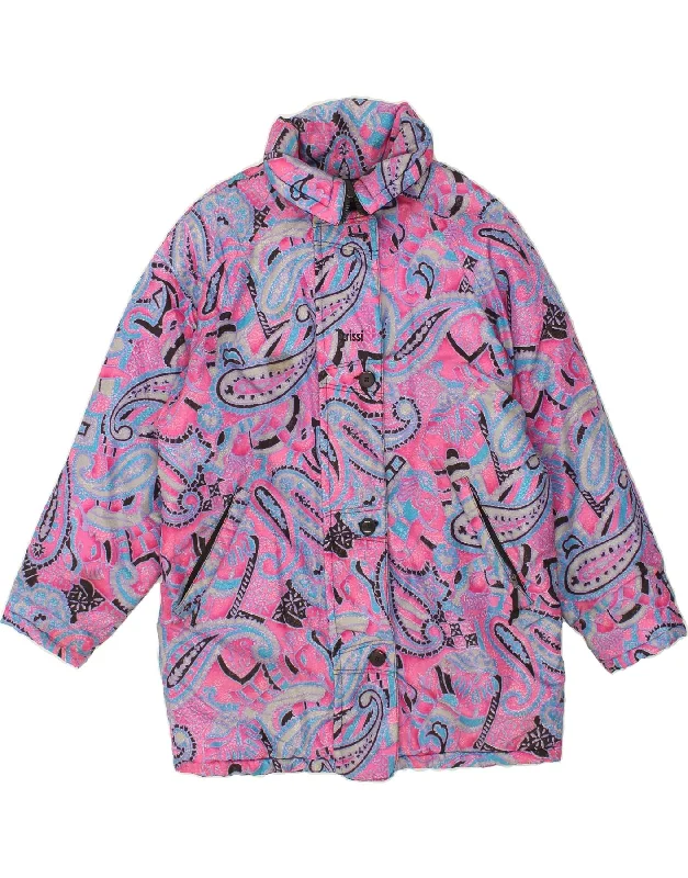 VINTAGE Womens Windbreaker Jacket UK 18 XL Pink Paisley