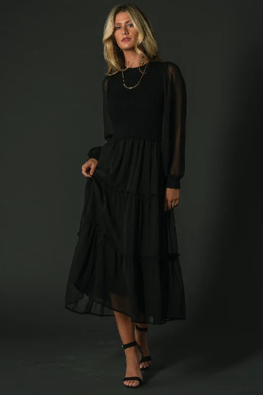 Remi Ribbed Maxi Dress | Black