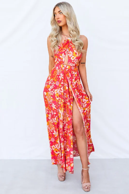 Tahnee Maxi Dress - Orange Multi