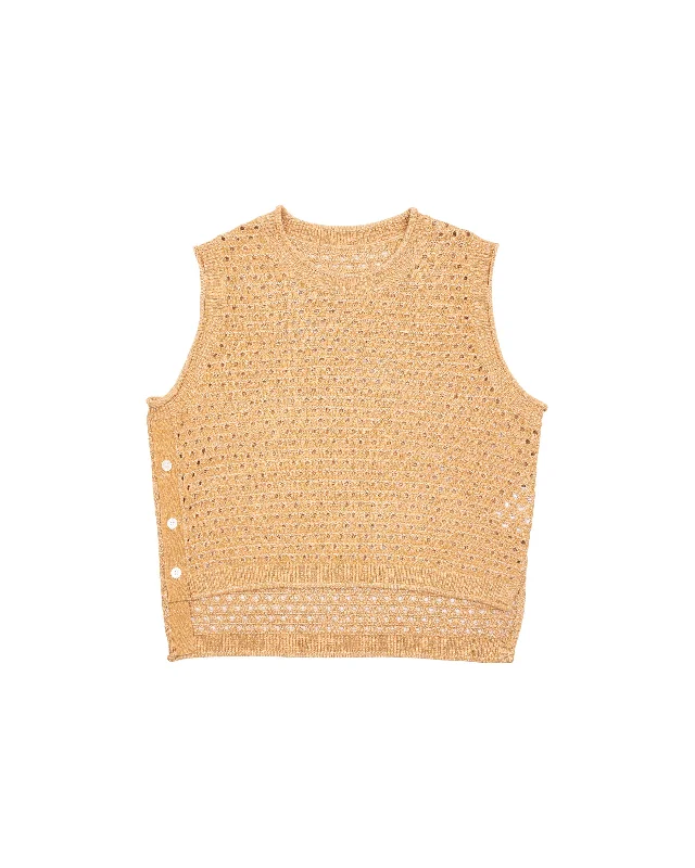 Tape Yarn Pointelle Vest