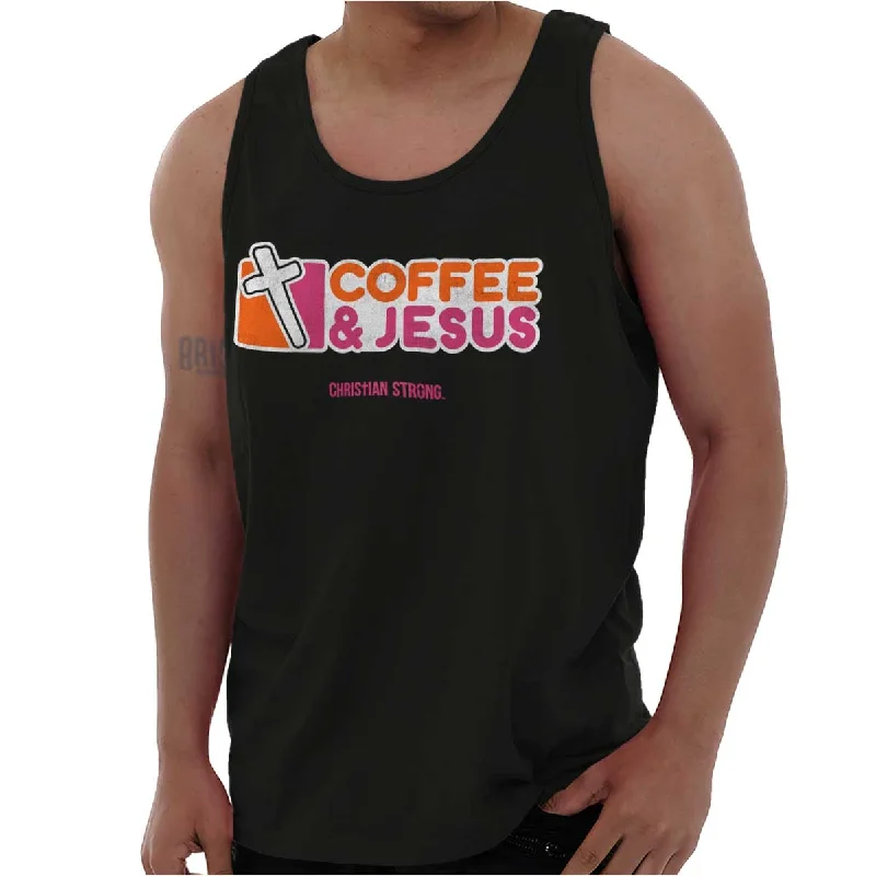 Coffee And Jesus Donuts Tank Top