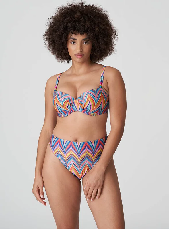 PrimaDonna Swimwear: Kea Padded Balcony Bikini Top Rainbow Paradise