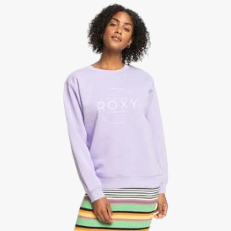 Roxy Womens Surf Stoked Crew Sweater Purple Rose